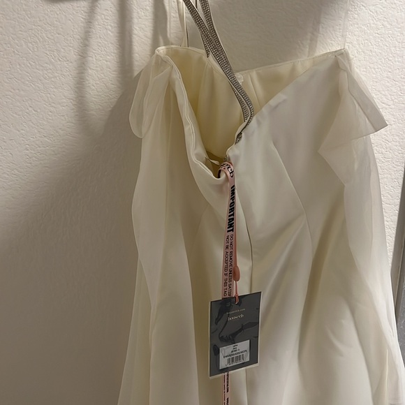 COPY - NWT House of Cb Loulou Ivory Satin Cutout Mini Dress - Picture 7 of 7